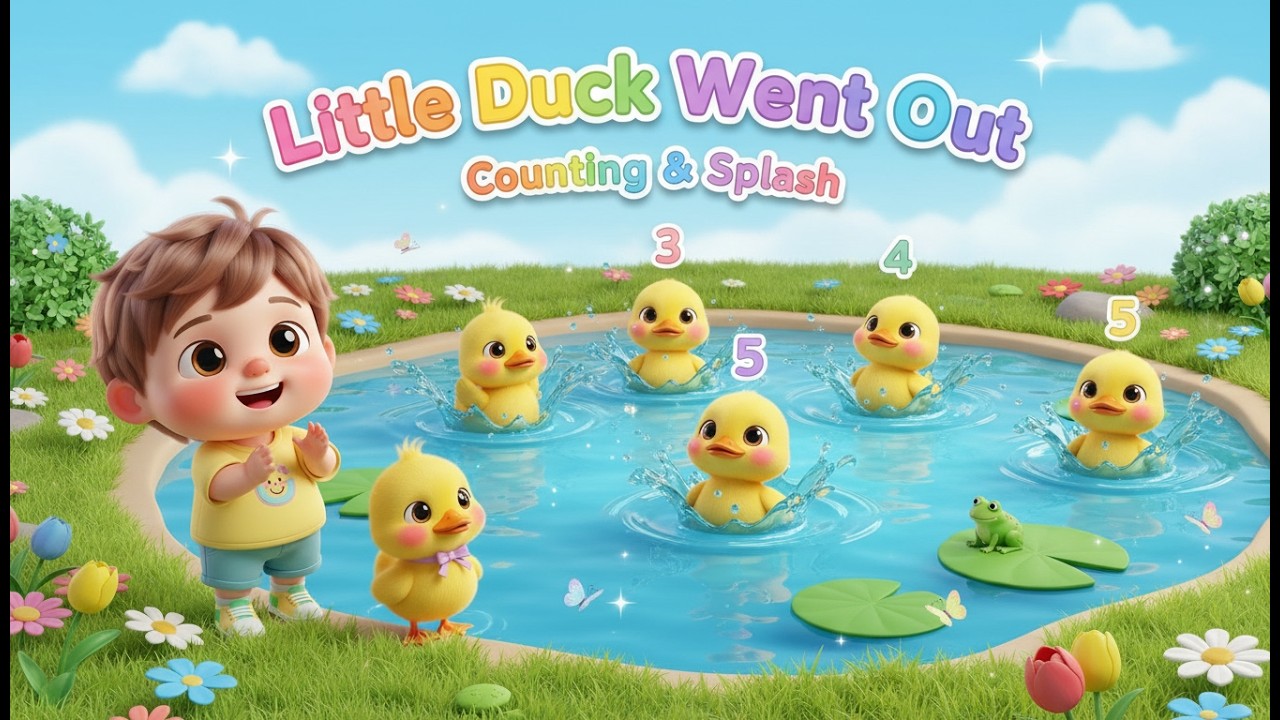 Little Duck Went Out – Nursery Rhyme, Counting, Colors, and Fun Pond Adventure