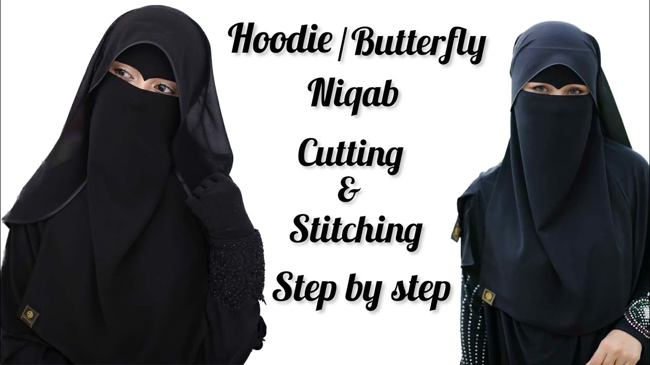 New hoodie niqab cutting and stitching/ butterfly niqab cutting and stitching