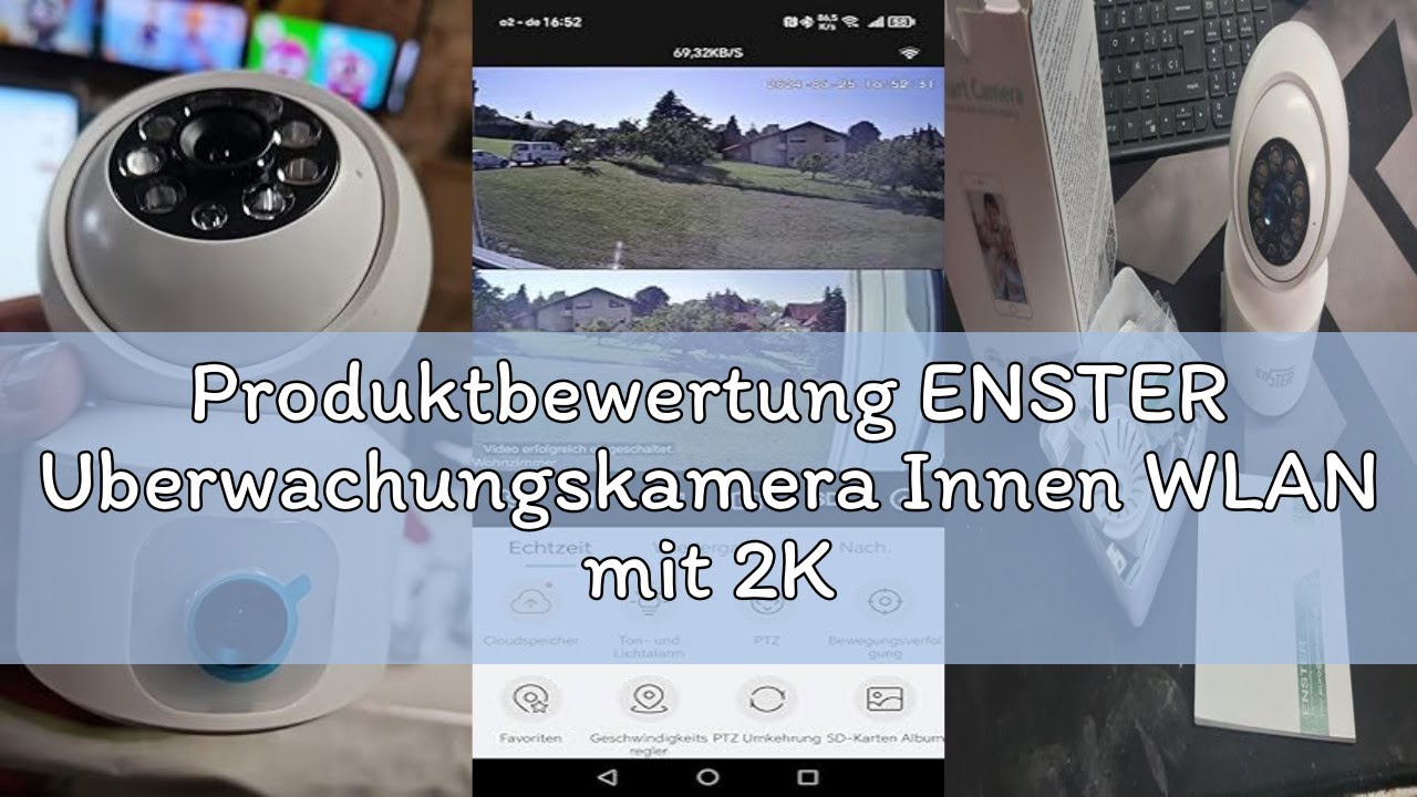 Produktbewertung ENSTER Uberwachungskamera Innen WLAN mit 2K Doppelobjektiv, 360 PTZ Kamera Indoor,