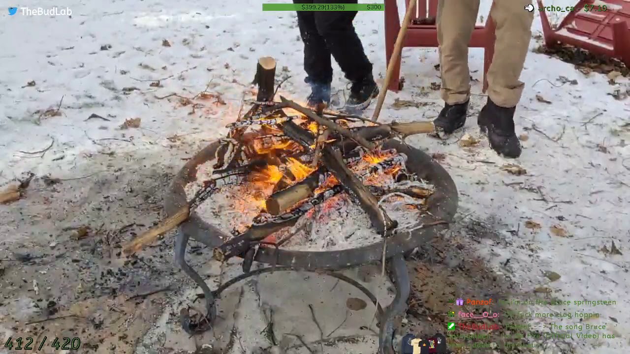 brooke & derek dancing beside fire