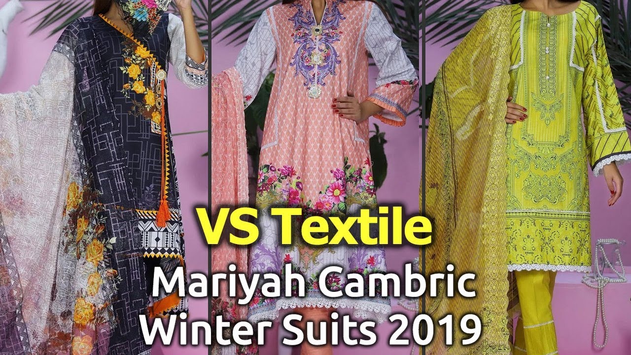 Latest Stylish VS TEXTILE (MARIYAH) Winter Collection 2019 | Pakistani Unstitched Winter Suits