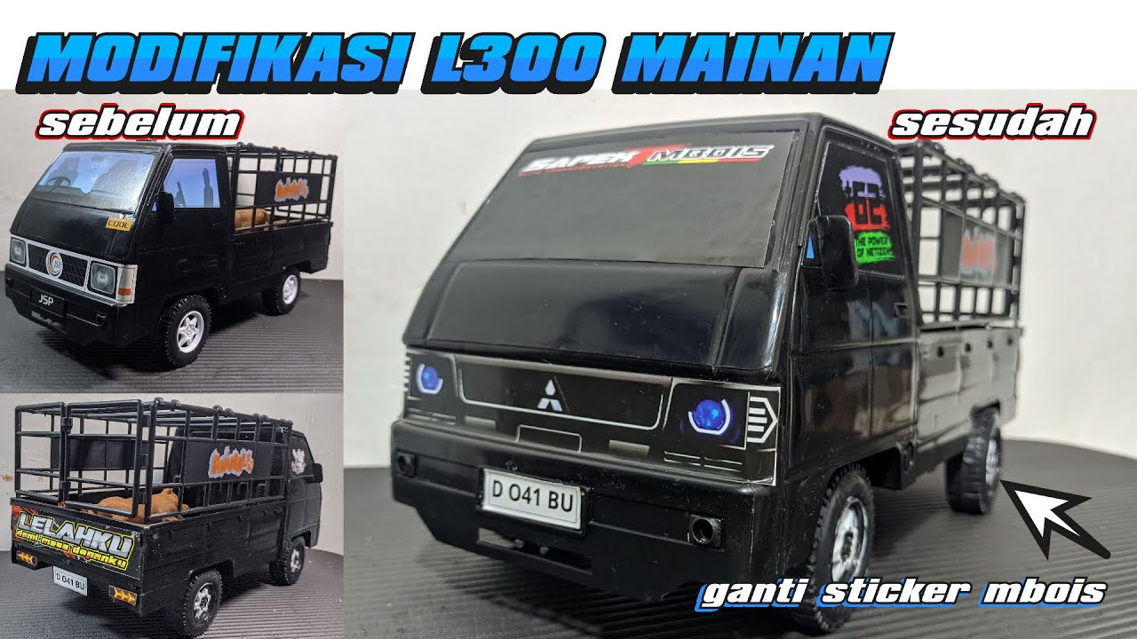 Modifikasi mobil mainan L300 || miniatur