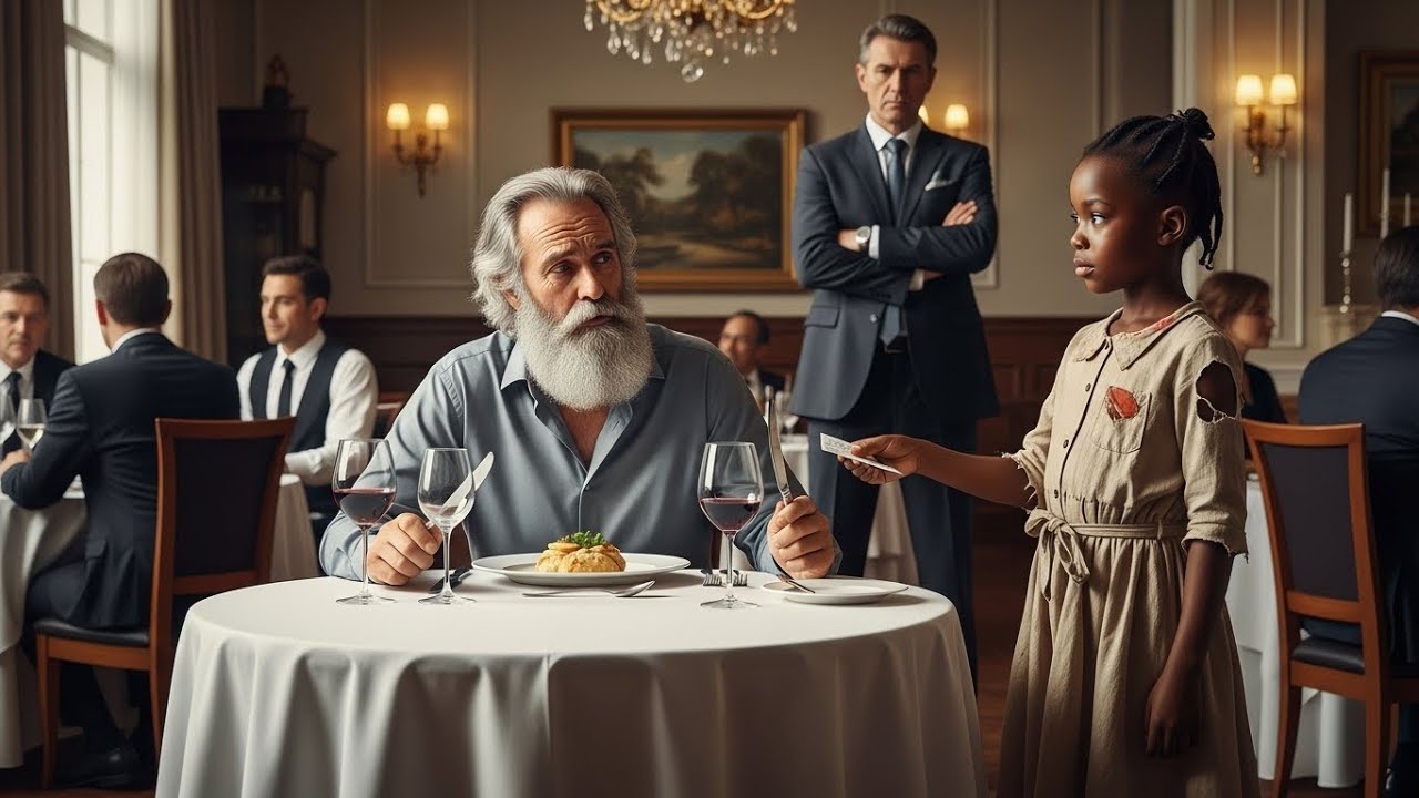 Undercover Millionaire Orders Steak —Hungry Black Girl Slips Him a Note That Stops Him Cold