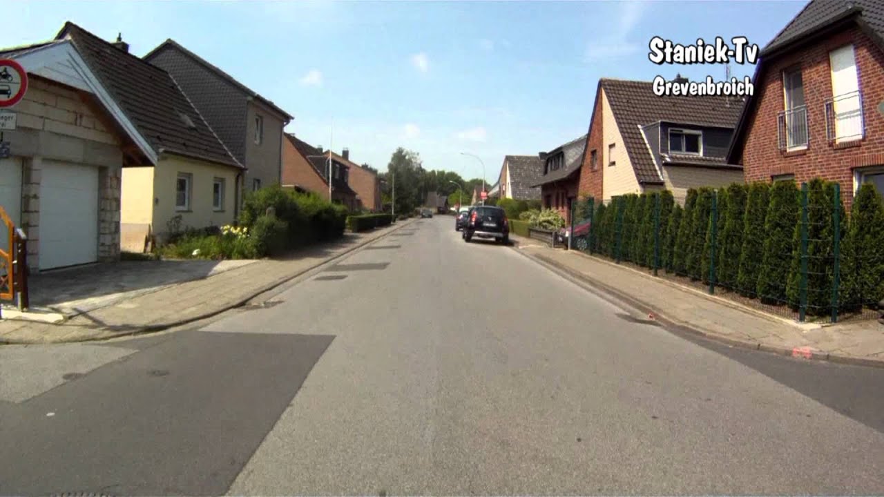 Fahrt von Grev.-Neurath über Allrath, durch Grev.-Südstadt zum Stadtzentrum Grevenbroich