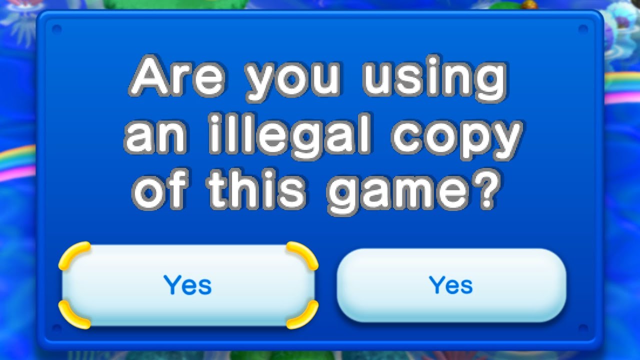 New Super Mario Bros. U - Anti Piracy Screen
