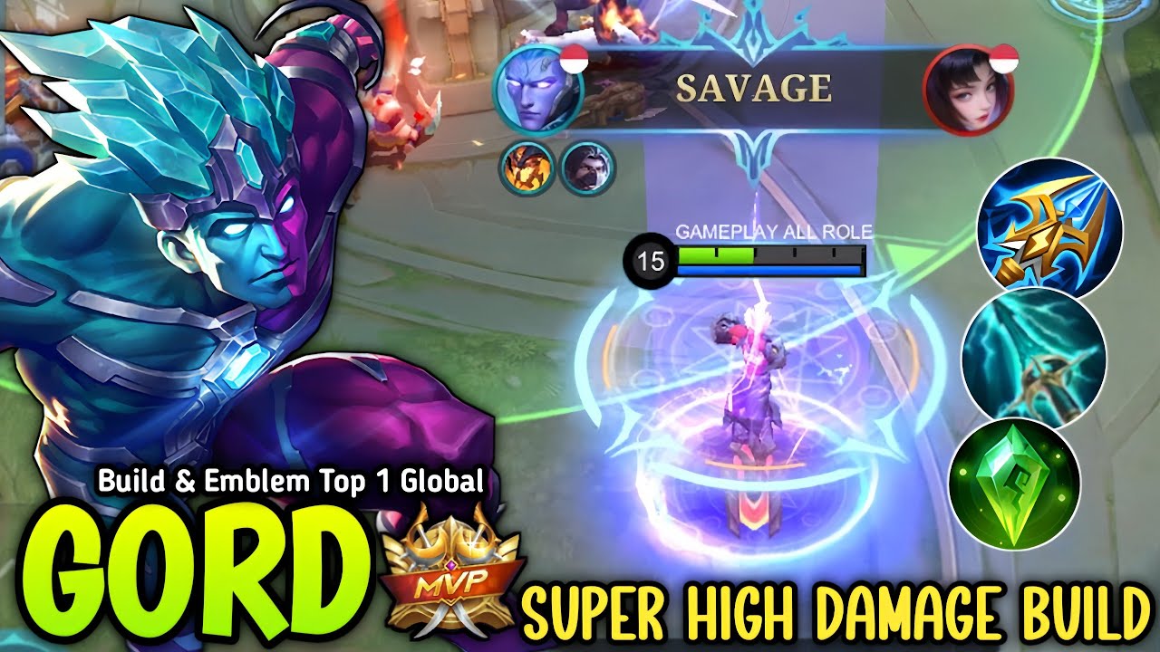 SAVAGE!!😱 GORD NEW ONE SHOT COMBO BUILD FOR MID LANE WTF DAMAGE - BUILD TOP 1 GLOBAL GORD