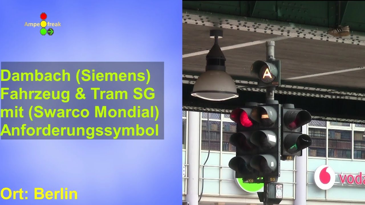 Dambach (Siemens) Fahrzeug Signalgeber mit Swarco Mondial Anforderungssymbol (A)