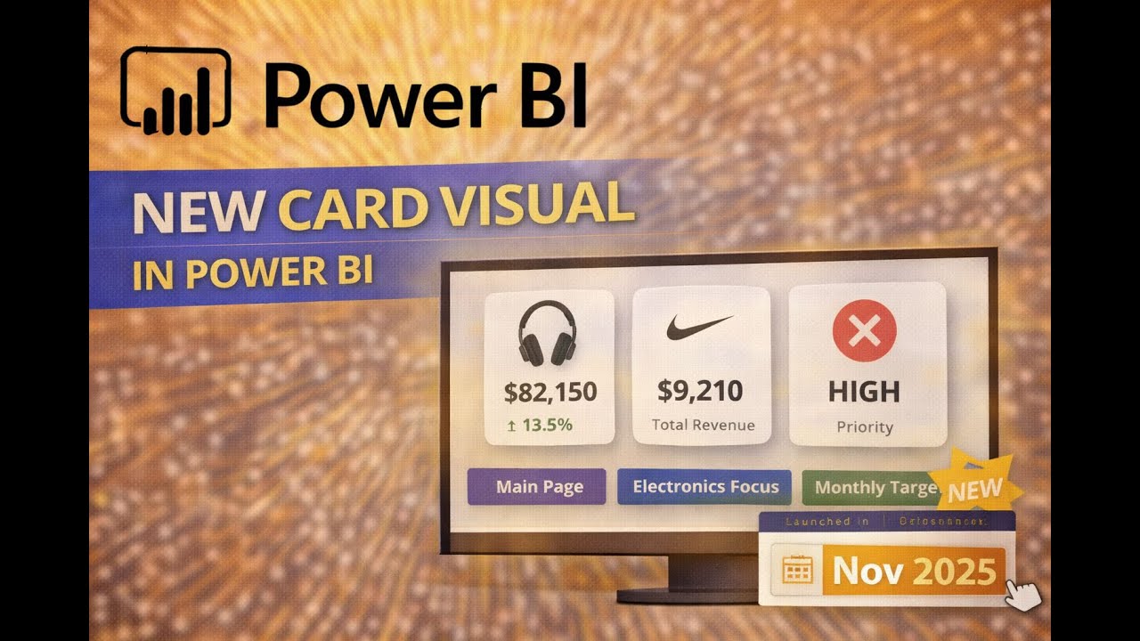 25) Power BI Update | Nov 2025 | New Card Visual #powerbi #powerbi_training #powerbibeginner