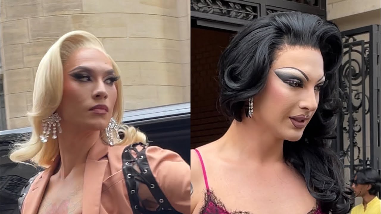 MISS FAME AND VIOLET CHACHKI AT JEAN PAUL GAULTIER HAUTE COUTURE BY JULIEN DOSSENA SHOW IN PARIS