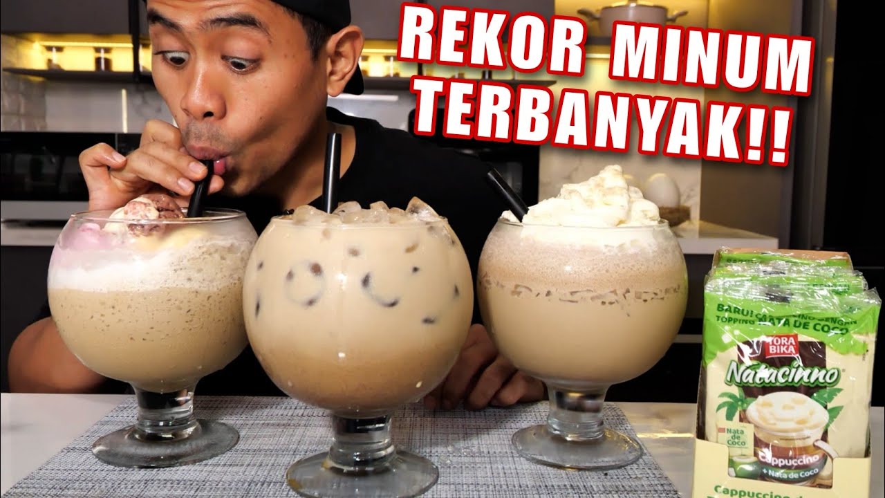 CHALLENGE MINUM 3 GELAS JUMBO ES KOPI NATACINNO SAMPAI OTAK BEKU!!