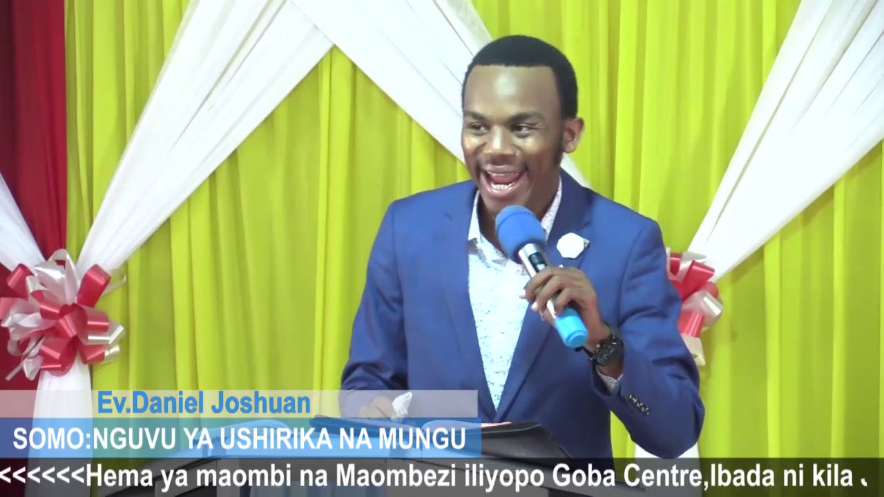 Ev.Daniel Joshuan akifundisha Nguvu ya ushirika na Mungu katika Ibada iliyofanyika RGCM-GOBA CENTRE.