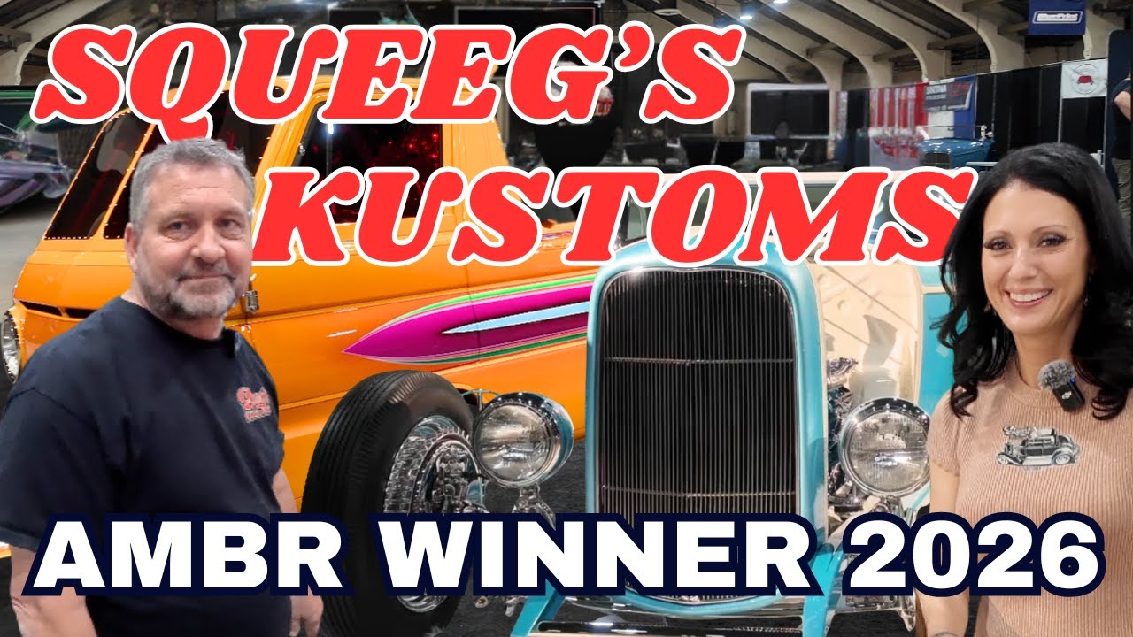AMBR WINNER 2026 SQUEEG'S KUSTOMS 1932 FORD 401 NAILHEAD AND DODGE A100 VAN WITH 500 HEMI BLOCK!