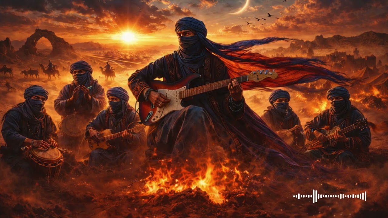 🎸Epic Tuareg Desert Blues Guitar | Hypnotic Saharan Night Music | موسيقى الطوارق الساحرة في الصحراء🌙