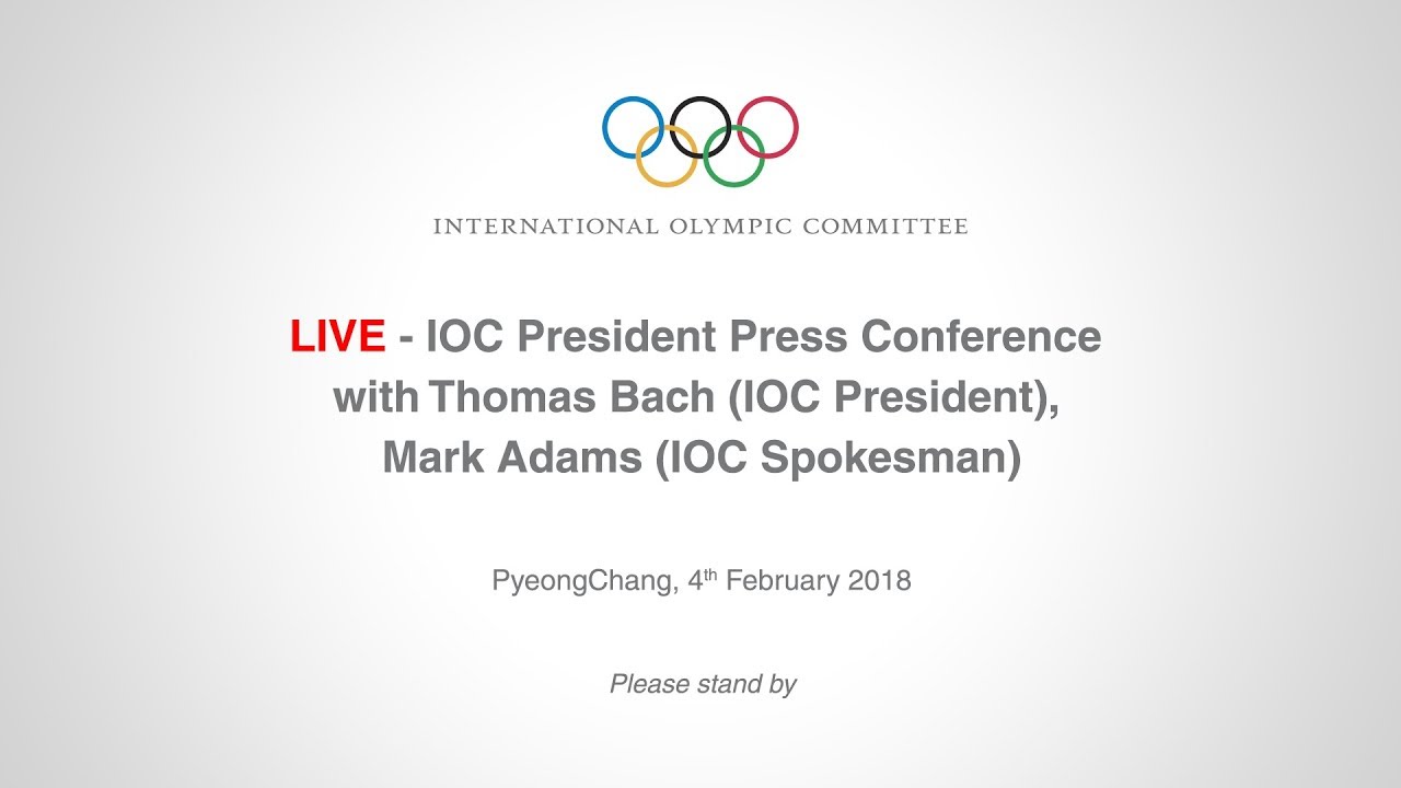 IOC President Press Conference, with Thomas Bach (IOC President), Mark Adams (IOC Spokesman)