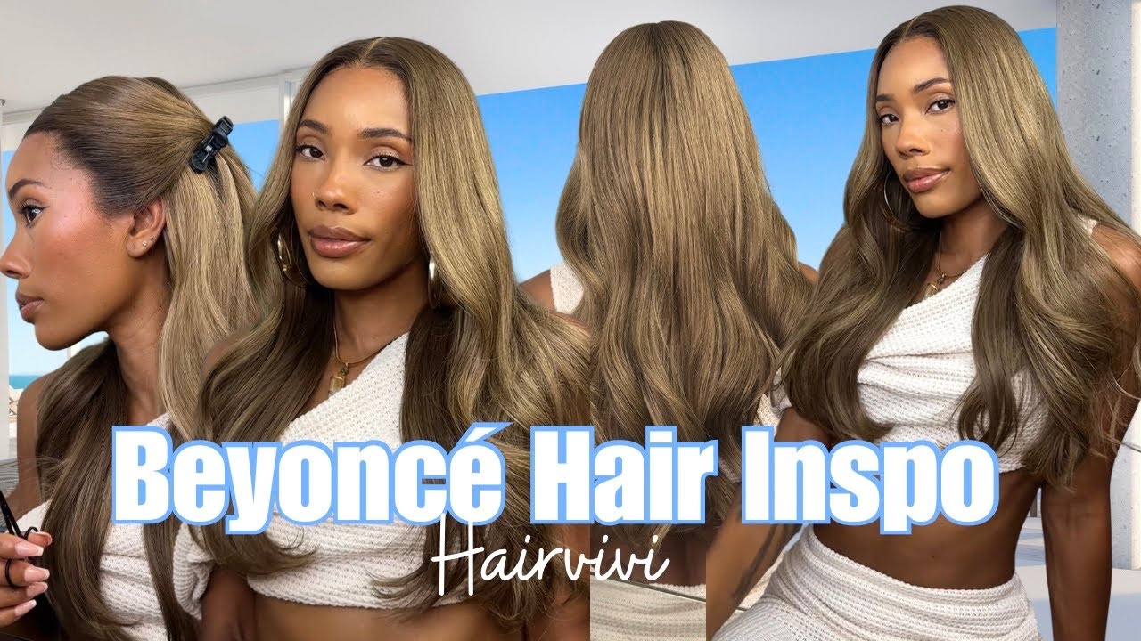 Beyoncé Hair Color Inspo | Hairvivi Brown Balayage Glueless Wig | Premium 100% Virgin Human Hair