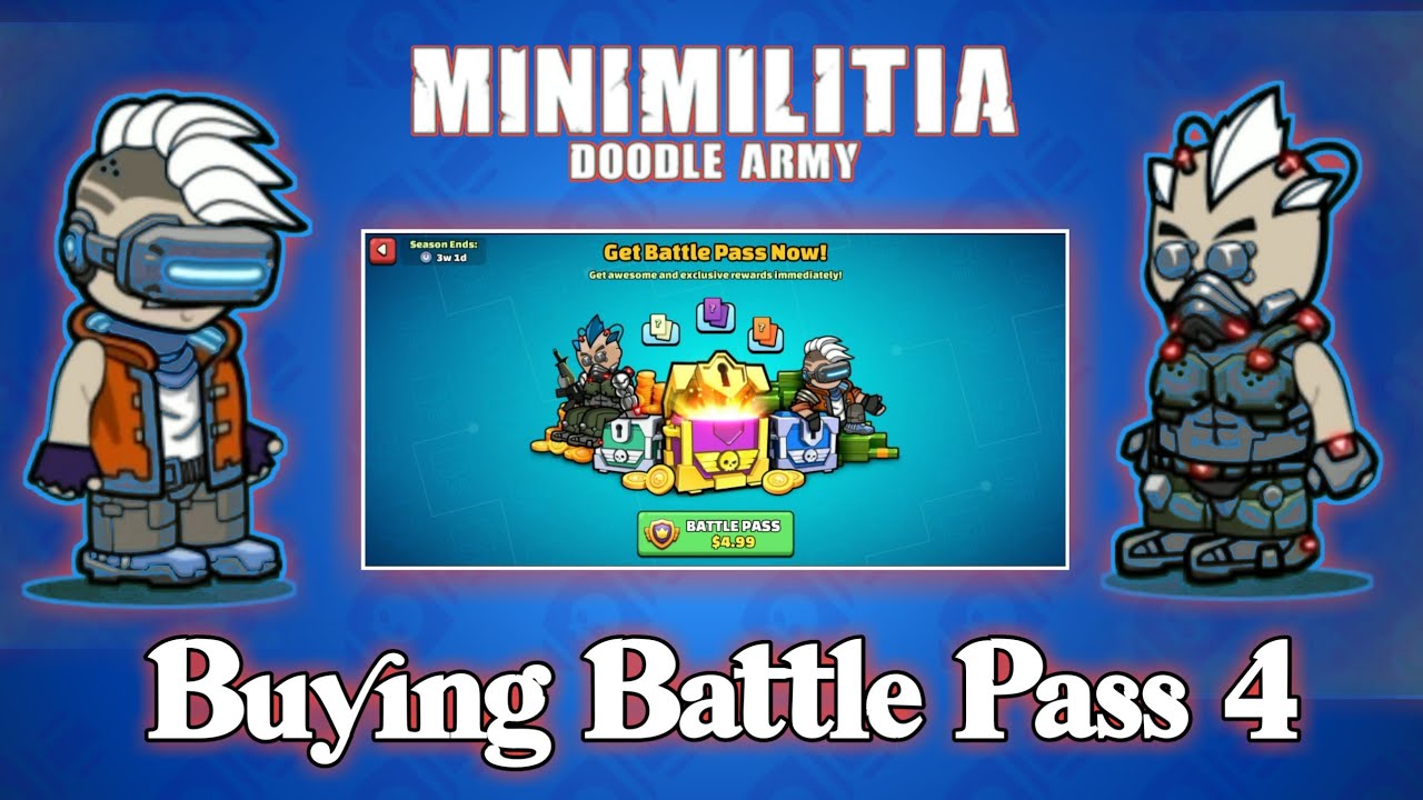 Buying Battle Pass Season 4 in Mini Militia | Battle Pass Season 4 Maxed With Rewards| MiniGamerAsif