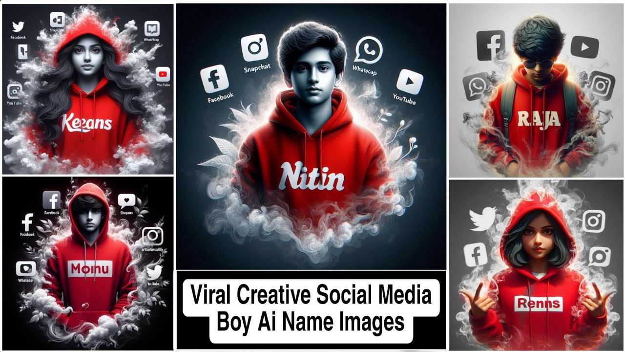 Viral Creative Social Media Boy Ai Name Images | Bing ai viral editing | Bing image creator tutorial