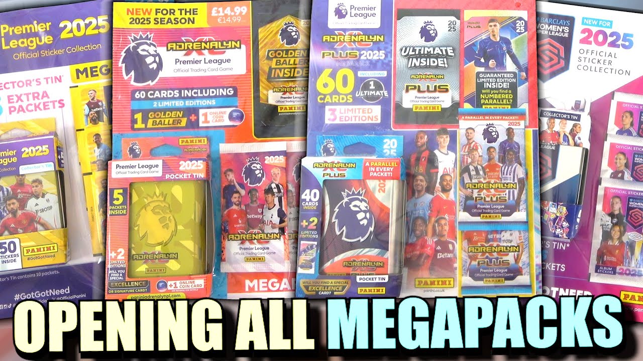 Opening EVERY Panini 2025 MEGAPACK This Season | ADRENALYN XL PLUS & Main | Premier League Stickers
