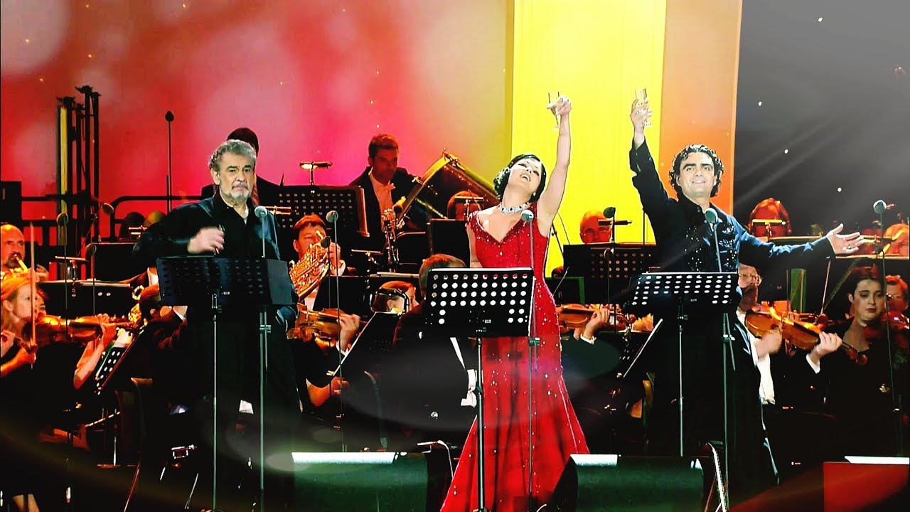 OPERA PLANET Anna Netrebko Pl&aacute;cido Domingo Villaz&oacute;n Brindisi 4K ULTRA HD