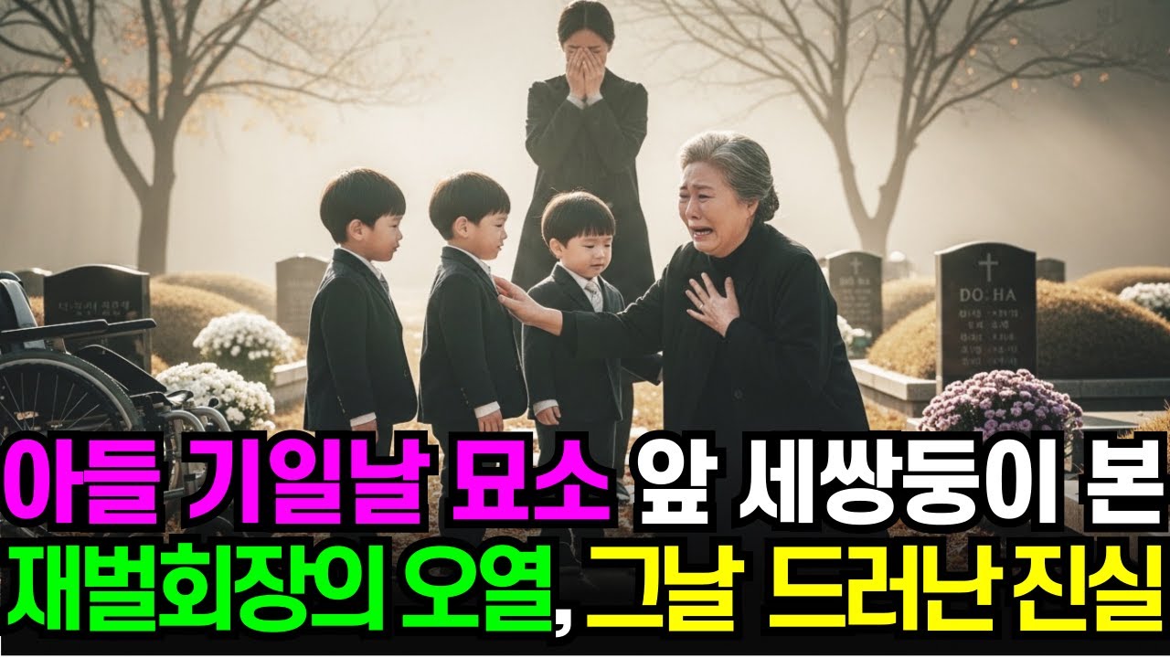 아들 기일날 묘소 앞 세 쌍둥이를 본 재벌회장, 숨겨진 진실에 무너졌습니다 | 노후사연 | 감동사연 | 막장사연 | 오디오북