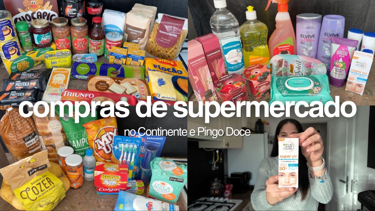 COMPRAS DE SUPERMERCADO NO PINGO DOCE E CONTINENTE - JANEIRO 2025 | PORTUGAL