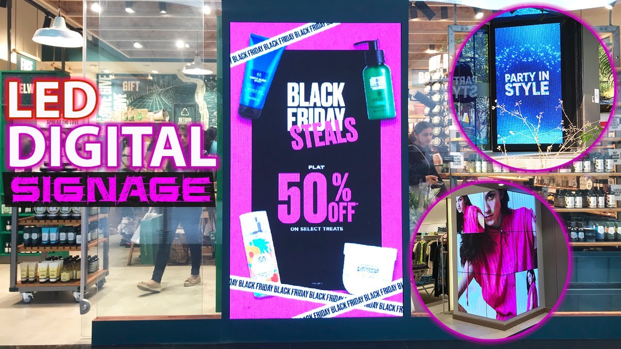 Digital Signage for Retail Stores & Shopping Mall | LED Video Wall Display India