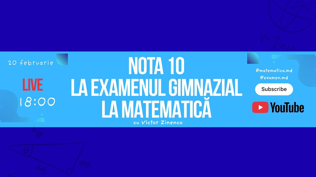 NOTA 10 LA EXAMENUL DE CLASA A 9-A ! Pregătește-te cu Victor Zinenco🧐