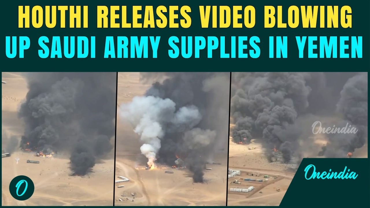7 Minutes of Back to Back Missiles Unleashed by Houthi on Saudi Military Equipment At Al-Wadiah Camp