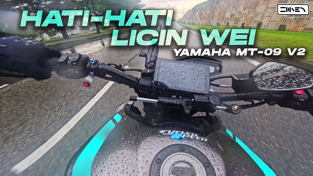 HADAPI DENGAN SENYUMAN ! HUJAN SANTAI ! ⚡ Yamaha MT-09 V4 2025 | Insta360 Ace Pro 2 [4K]