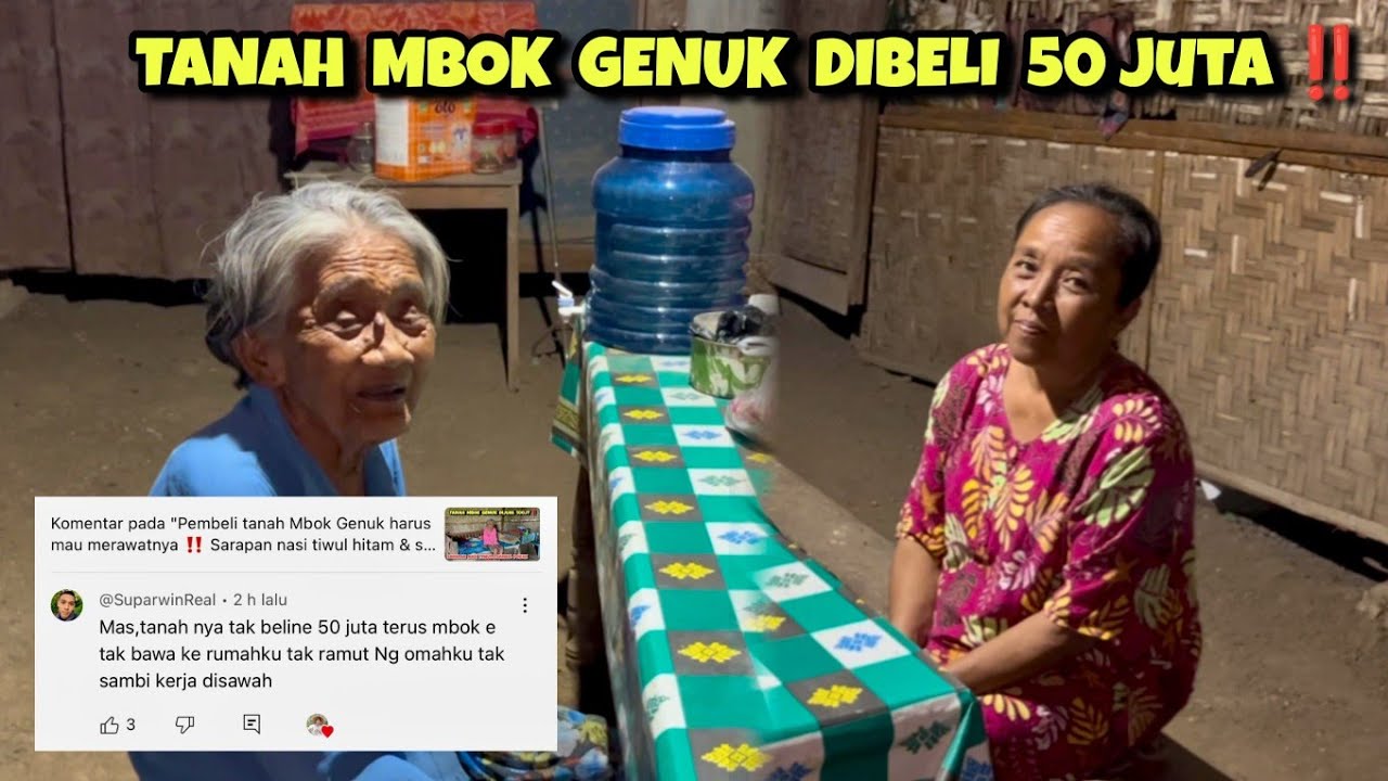 Tanah Mbok Genuk dibeli 50 juta ‼️ Nenek usia 80 tahun hidup sendiri
