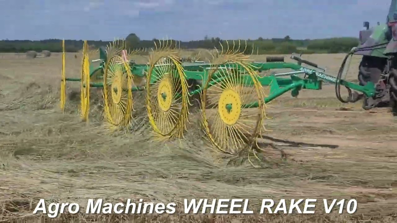 AGRO MACHINES WHEEL RAKE V10, V-rake, zgrabiarka gwiazdowa, zbi&oacute;r zielonki traw