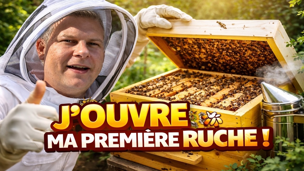 J&rsquo;OUVRE MA PREMI&Egrave;RE RUCHE 😱🐝 (je ne m&rsquo;attendais pas &agrave; &ccedil;a&hellip;)