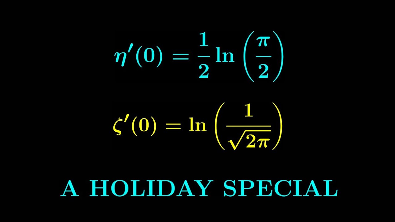 2 gorgeous results: derivatives of the eta and zeta functions at zero