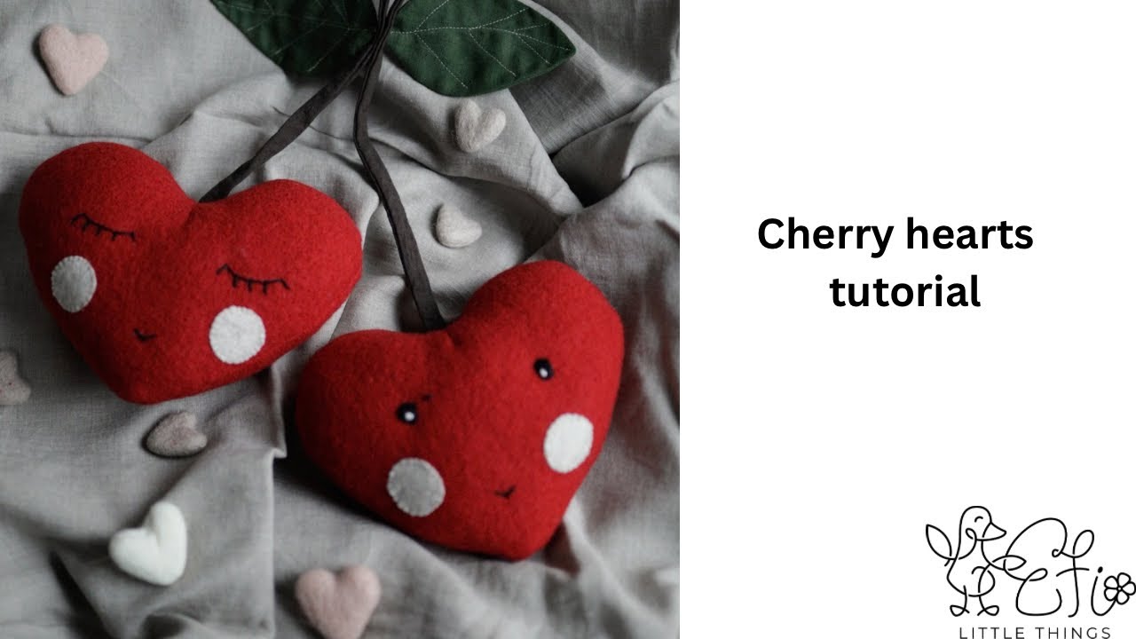 Cherry hearts 🍒 sewing tutorial 