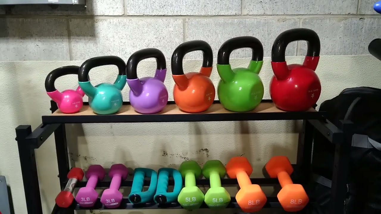 Yes4All Vinyl Coated Kettlebell Cast Iron Set