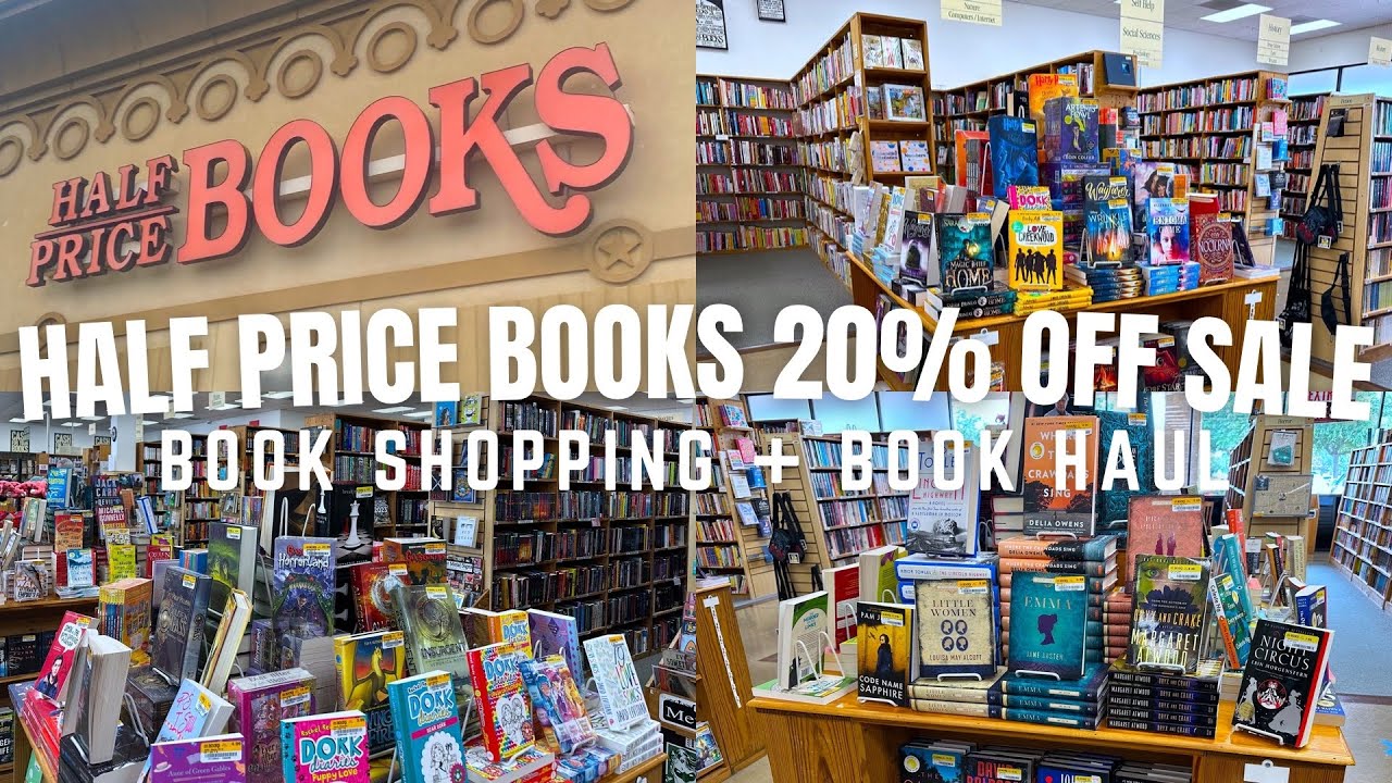 20% off half price books sale 📚 goodwill book shopping 🛍 book haul