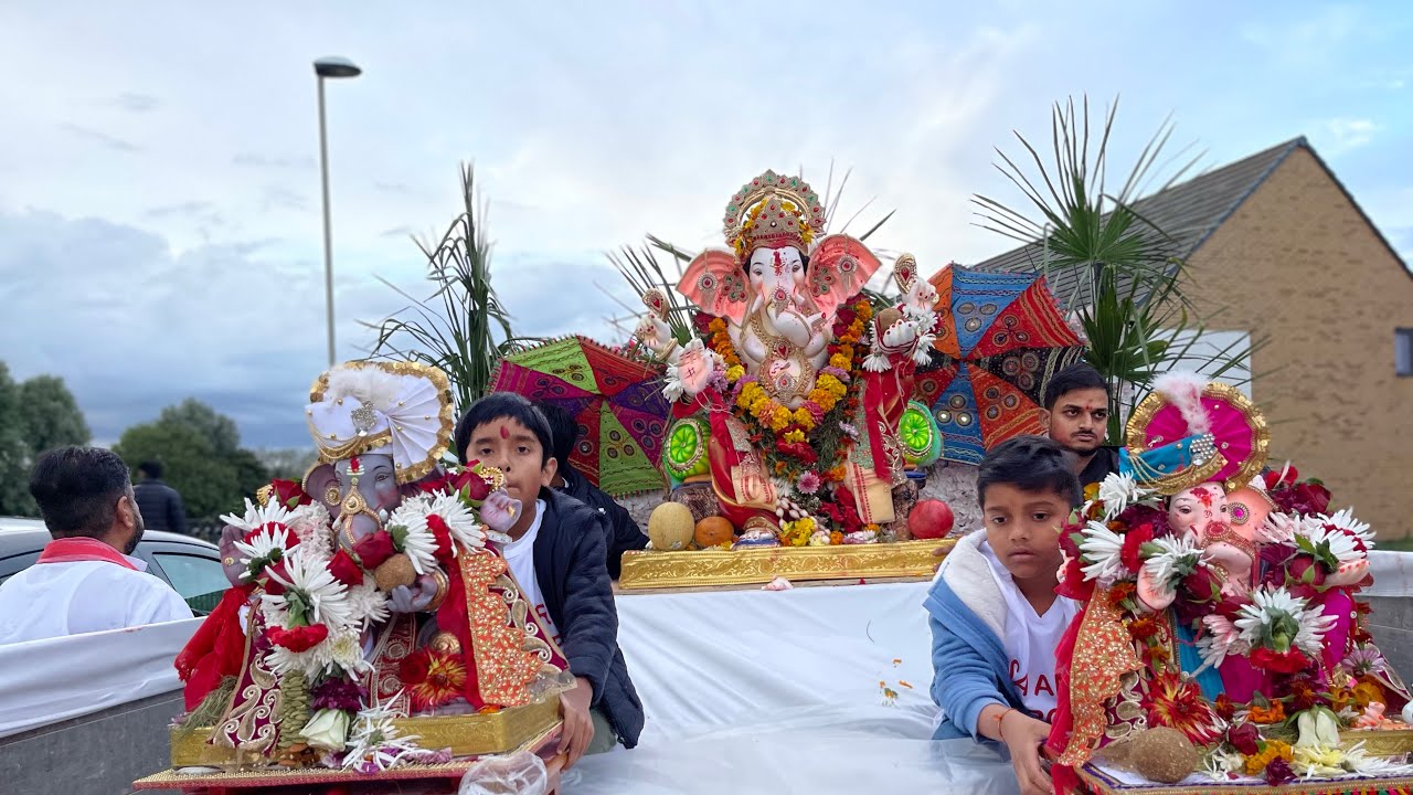 😍King Of Leicester | Ganpati Visarjan🙏 2023 | Sai Amrit Group of Leicester | HD Video 1080