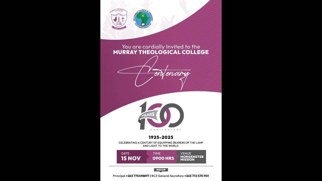 MURRAY THEOLOGICAL COLLEGE  Celebrating 100 years of Existence  Live Stream