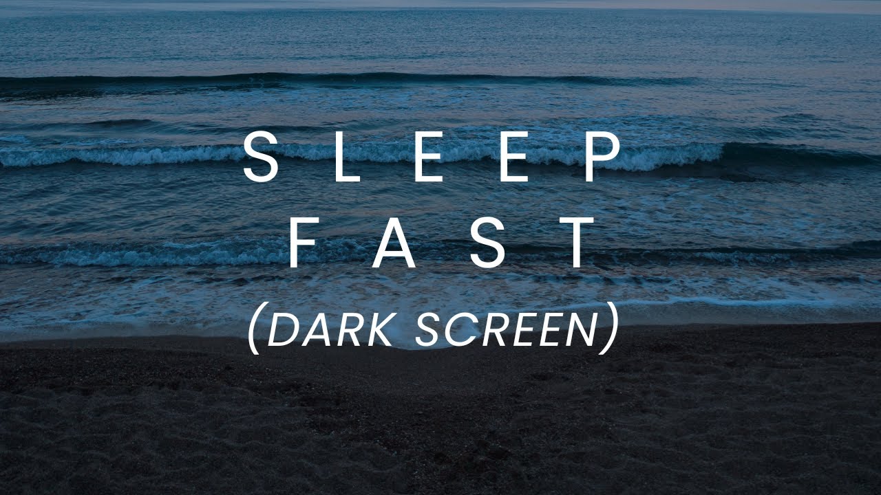 Ocean Waves for Insomnia Relief – Dark Screen