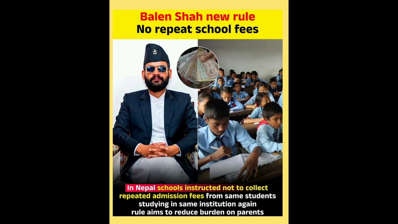 Balen Shah New Rule ..No Repeat School Fees 👏#balenshah #nepal