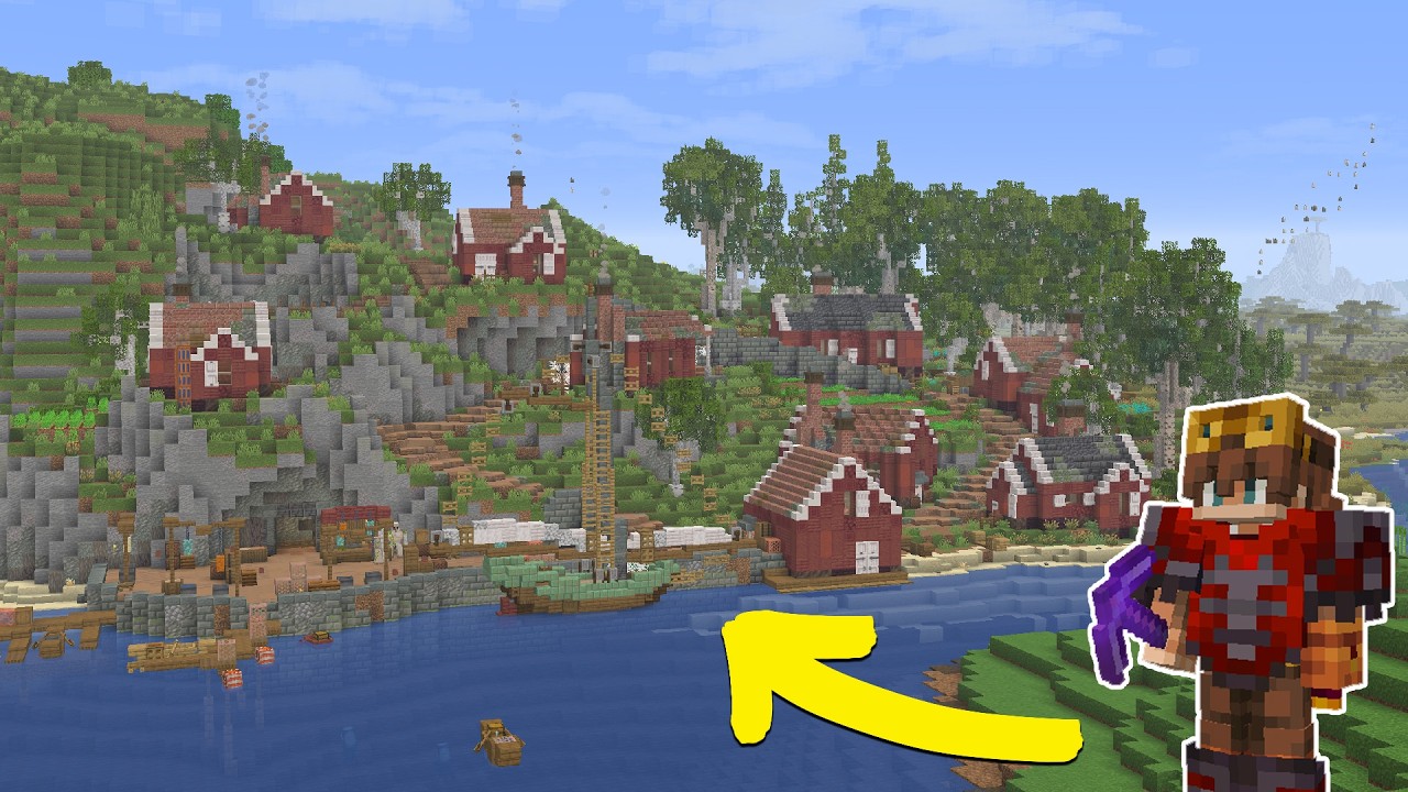I Built a MEGA Fishing VILLAGE in Minecraft Survival