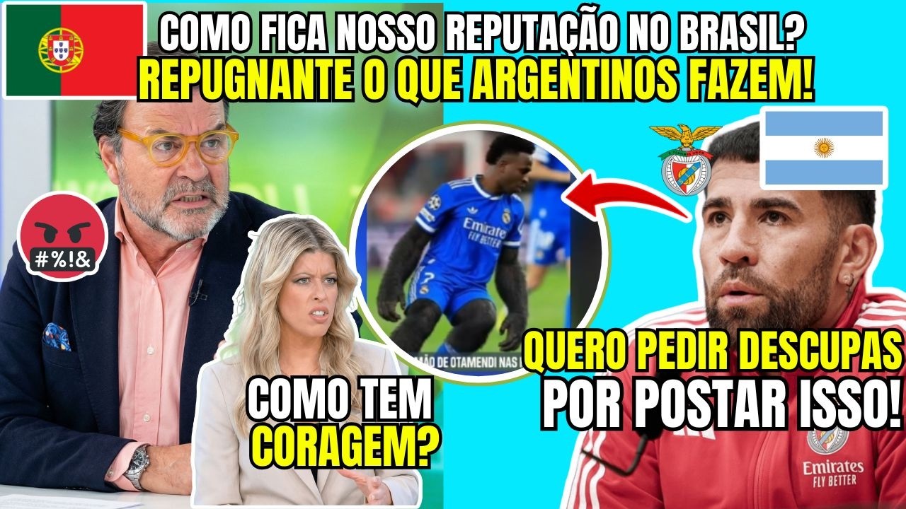 TV PORTUGUESA EXPÕEM POSTAGENS DA FAMÍLIA DE OTAMENDI APÓS DERROTA PRO VINI JR NA CHAMPIONS LEAGUE!