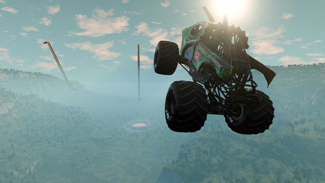 JUMP FROM MEGA RAMP MUST BE RIGHT AT THE CENTER POINT OF THE DART - BeamNG.Drive