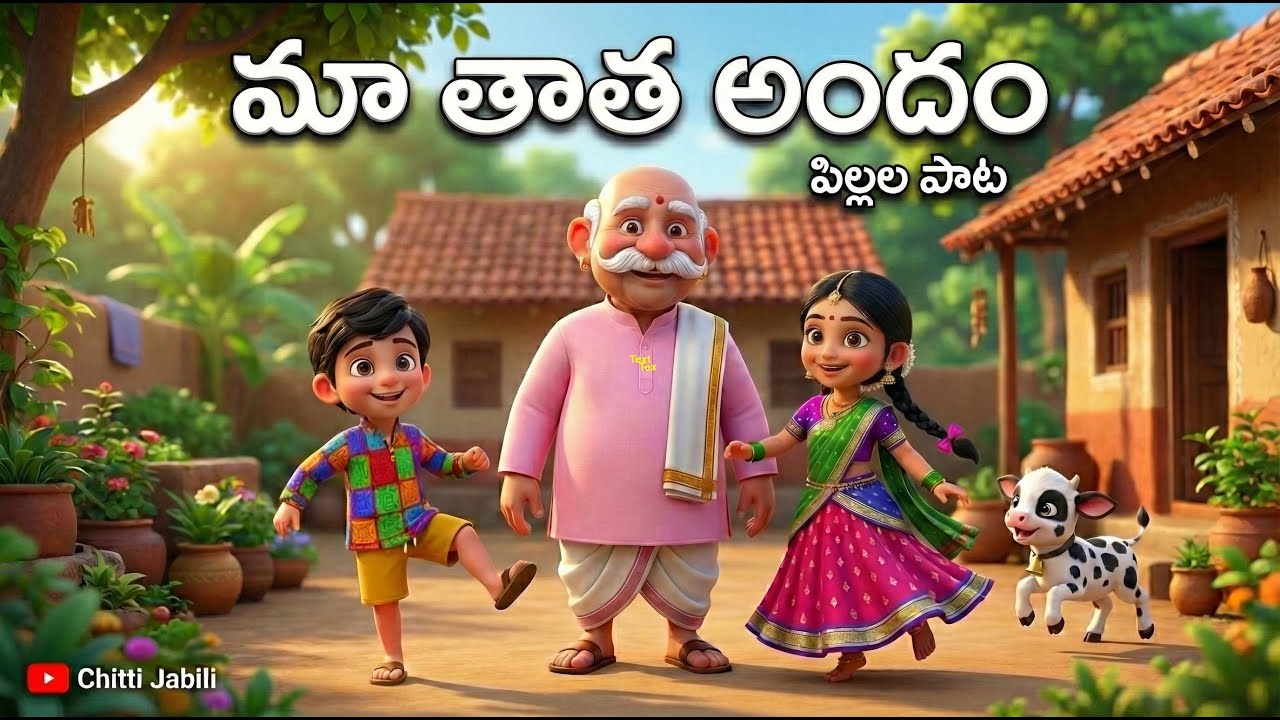 మా తాత అందం - పిల్లల పాట | Telugu Kids Rhyme | Nursery Rhymes in Telugu | Chitti Jabili