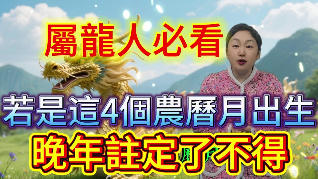 命裏有時終須有，命裏無時莫強求 屬龍人必看！若是這4個農曆月出生，晚年可是 “了不得”！快對照看看你家有嗎？#運勢 #十二属相 #生肖 #星座 #補財庫旺財氣 #財富 #分享