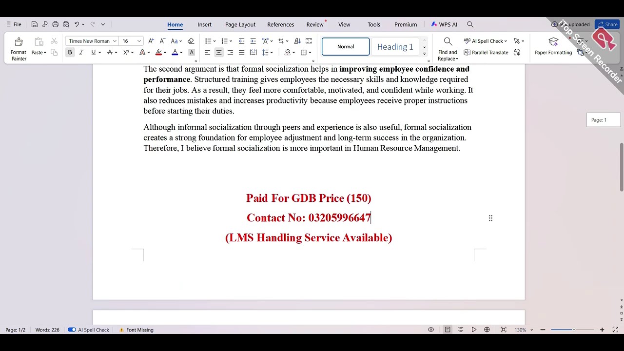 MGT501 GDB No 01 Solution 2026  Solution  BY || Virtual Assign Lab ||