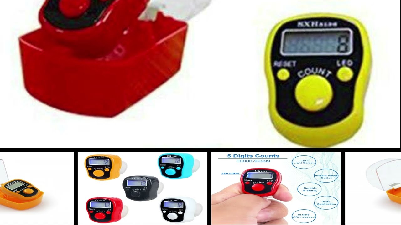 Digital Tasbih Tally counter with LED light- Multicolored