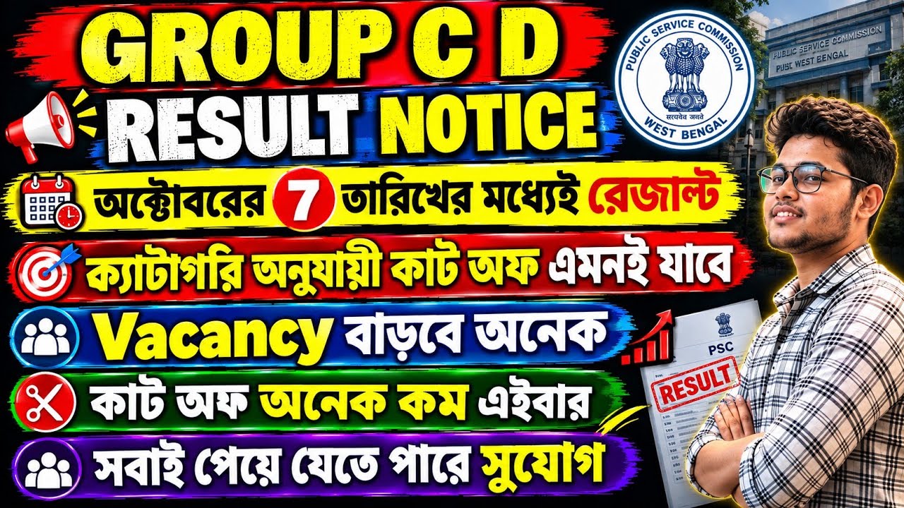 Wbssc Group C D Result Big Update🔥| Wbssc Group C D Cut Off 2026 | Wbssc Group C D Result |