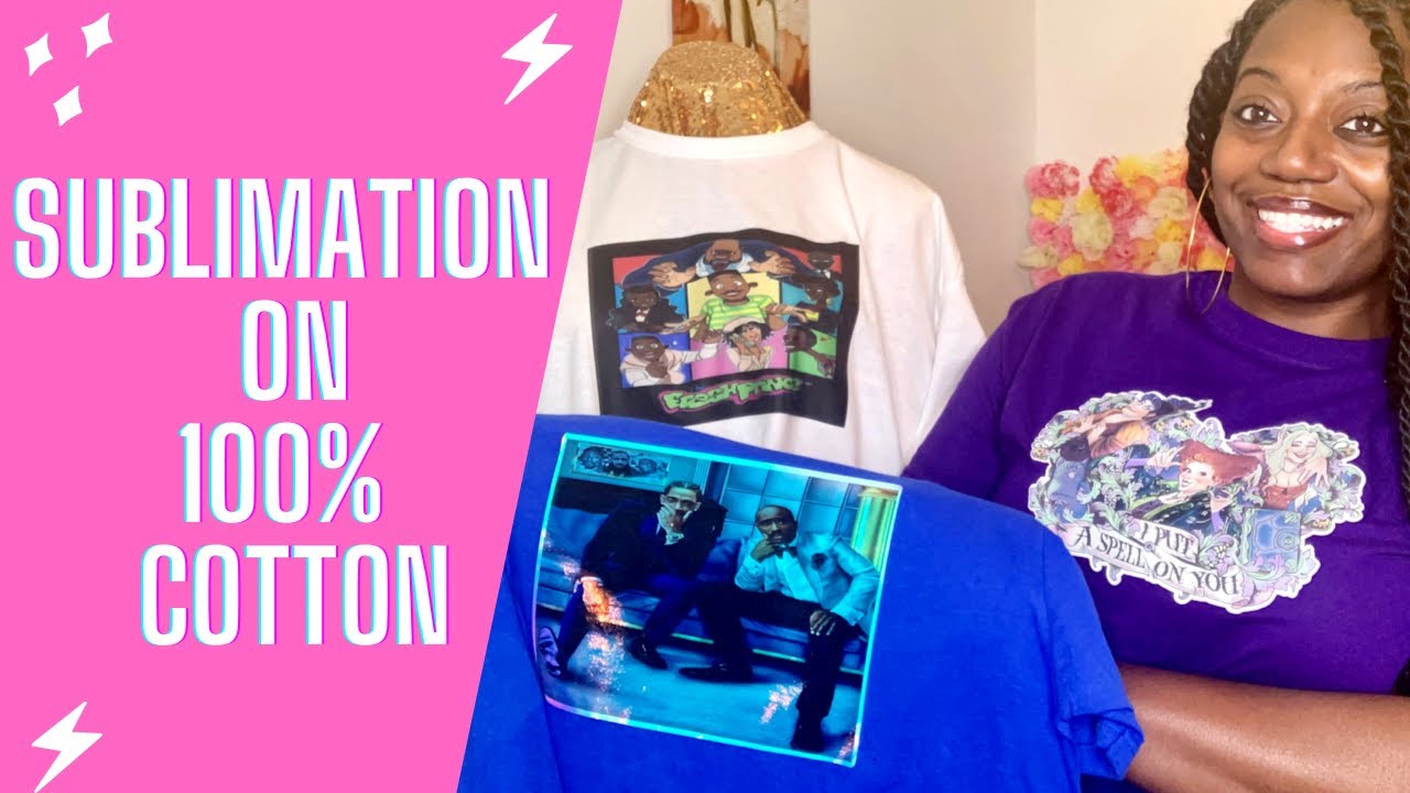 SUBLIMATION ON 100% COTTON DARK Colors | Glow in the Dark & Clear vinyl   @HeatTransferWarehouse