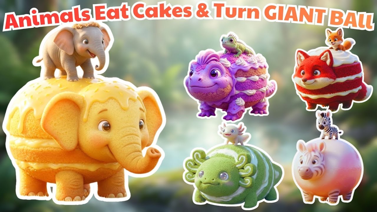 ABC Giant Pastry Animals 🥐🍰 | Eat Sweets & Grow HUGE! | A–Z Song